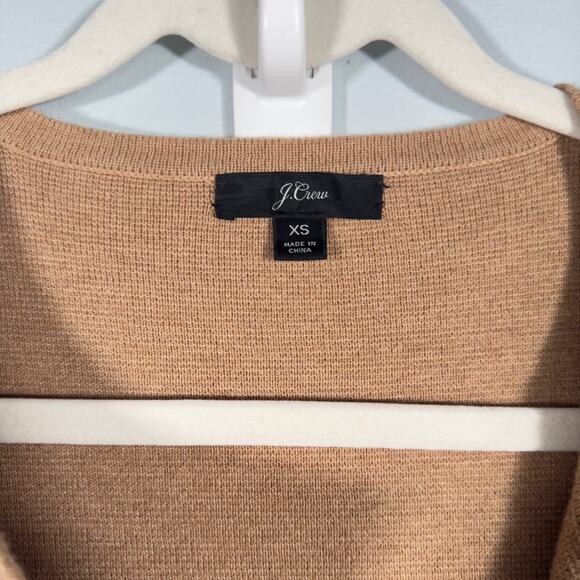 J.Crew Camel Merino Blend Sweater Coat Cardigan Quiet Luxury Cozy Neutral XS - Picture 7 of 8